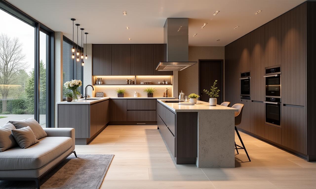 Aura Kitchens द्वारा डिजाइन किया गया एक शानदार आधुनिक किचन